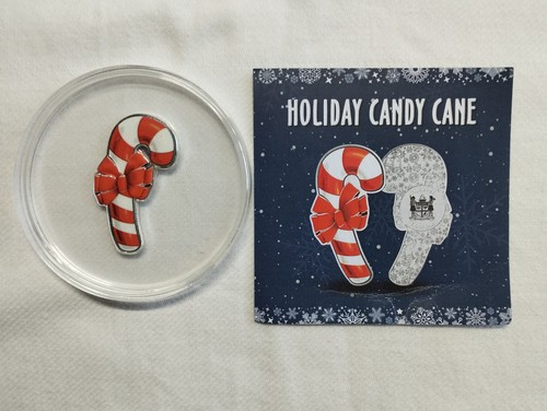 Holiday candy cane - candy, silber