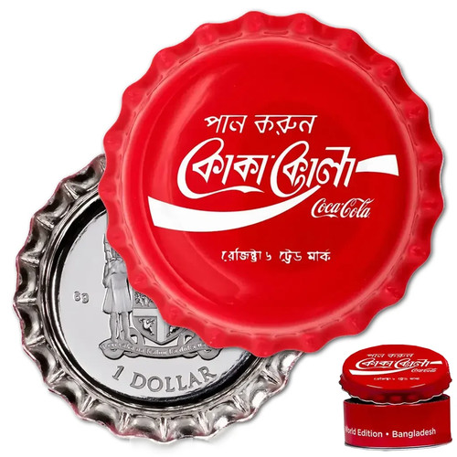 Silbermünze coca cola - silbermünze, coca-cola®
