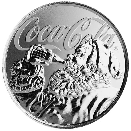 Silbermünze coca cola - coca-cola®, santa