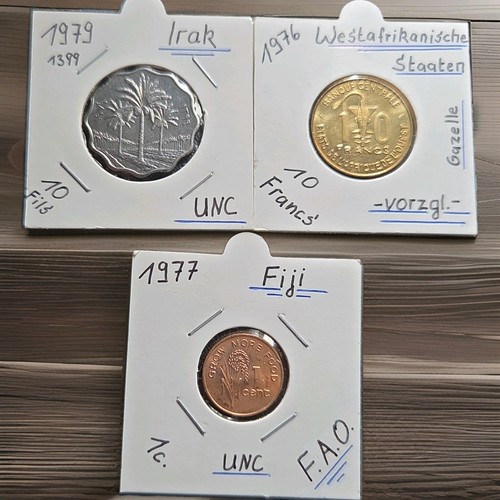 3er münzlot bronze unc 1979 - 3er,