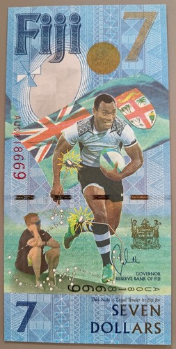 Banknote dollar fiji - fiji,, rugby