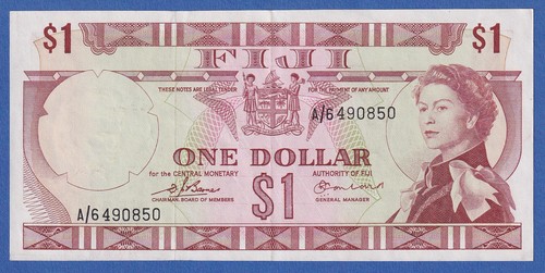 Fiji 1974 banknote dollar - 1974, 1