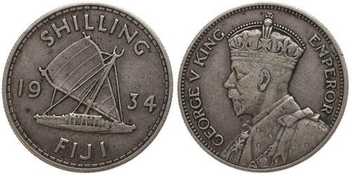 Fidschi fiji shilling 1934 - fiji,