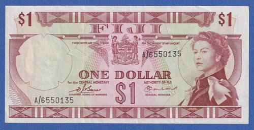 Fiji 1974 banknote dollar - fiji,